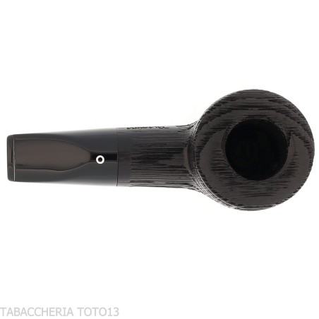 Reverse Pot-shaped pipe in reverse calabash, black briar - Tobacco Pipes - Bog oak