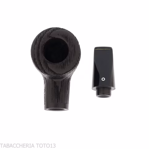 Pipe en forme de pot en bruyère fossilisée et calebasse inversée - Pipe Pour le Tabac - Bois fossile
