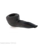 Pipe en forme de pot en bruyère fossilisée et calebasse inversée - Pipe Pour le Tabac - Bois fossile