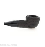 Reverse Pot-shaped pipe in reverse calabash, black briar - Tobacco Pipes - Bog oak