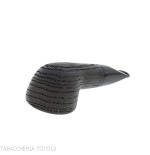 Pipa con forma de pote invertido en calabaza invertida y brezo negro - Pipas de Tabaco