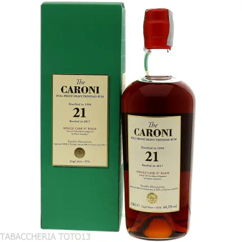 Caroni 21 Y.O. Guyana 1996 Heavy single cask R 5620 Vol.64,3% Cl.150 - Spiritueux - Mélasse