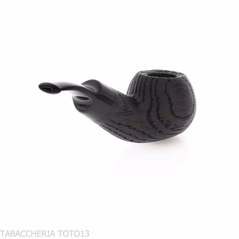 Reverse Series Pipe, Apple Shape, Reverse Calabash, Bog oak - Tobacco Pipes - Bog oak