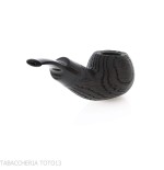 Reverse Series Pipe, Apple Shape, Reverse Calabash, Bog oak - Tobacco Pipes - Bog oak