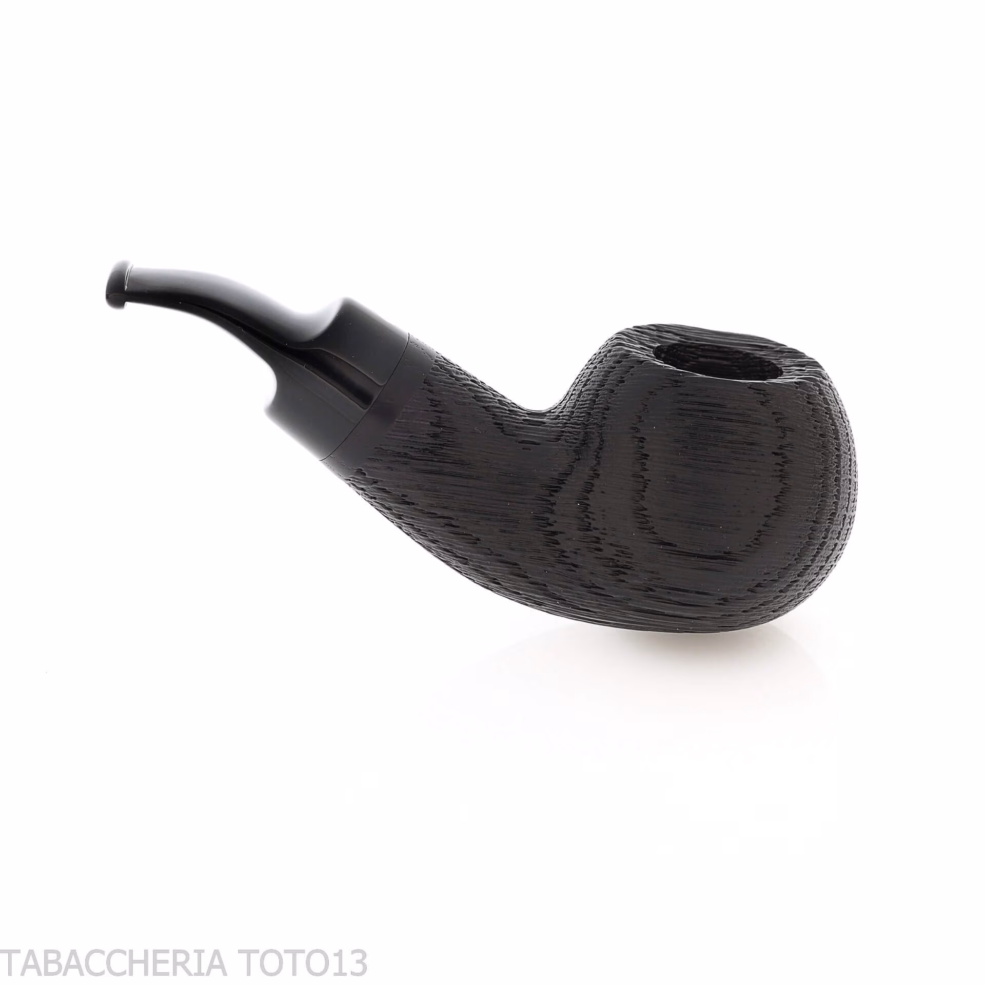 Reverse Series Pipe, Apple Shape, Reverse Calabash, Bog oak - Tobacco Pipes - Bog oak