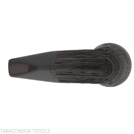 Reverse Series Pipe Straight Rhodesian Shape, Reverse Calabash bog oak - Tobacco Pipes - Bog oak