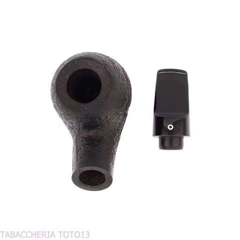 Reverse Series Pipe, Apple Bent, Reverse Calabash, Sandblasted Briar - Tobacco Pipes - Natural root