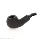 Reverse Series Pipe, Apple Bent, Reverse Calabash, Sandblasted Briar - Tobacco Pipes - Natural root