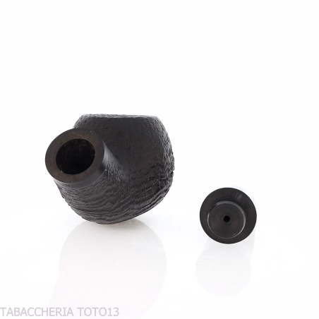 Pipa serie Reverse forma Apple curva reverse calabash radica sabbiata - Pipe