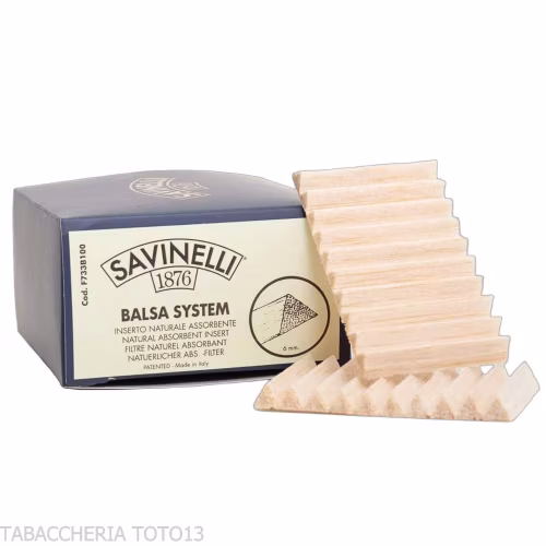 Filtres balsa 6 mm par Savinelli pack individuel de 100 pcs.-Filtres Pour Pipe