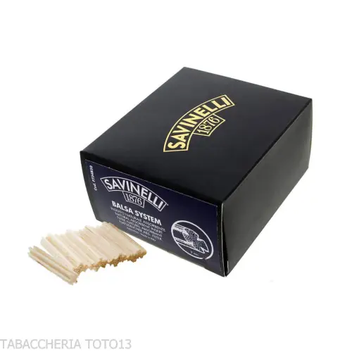 Balsa Filters 9 mm by Savinelli, single pack of 50 - Accessories for tobacco pipes - Wood