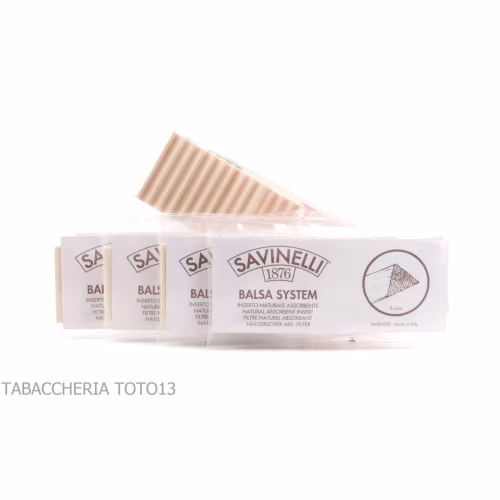 Ersatz-Balsafilter für Savinelli-Pfeifen 6 mm, Packung mit 5 Packungen-Filter Für Pfeifentabak