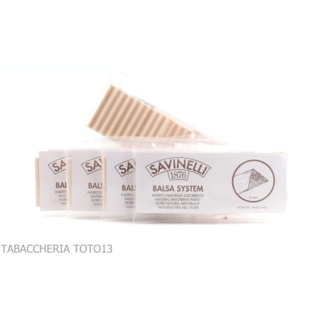 Replacement balsa filters for Savinelli pipes 6 mm pack of 5 packs - Accessories for tobacco pipes