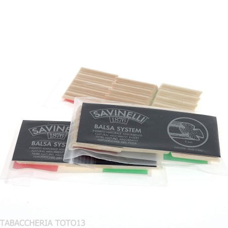 Filtros de balsa 9 mm para pipas Savinelli, pack de 3 paquetes - Accesorios para pipas de tabaco