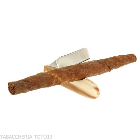 Coltello tagliasigari Berti 196 Toscano manico corno di bue - Accessori Per Sigari