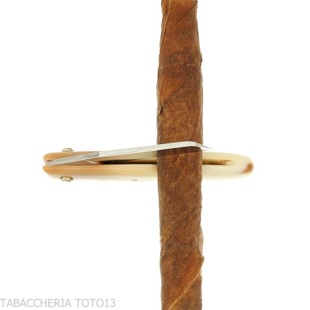 Coltello tagliasigari Berti 196 Toscano manico corno di bue - Accessori Per Sigari