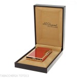 Accendino St Dupont Linea 1 lacca contemporanea rosa placcato oro - Accendini
