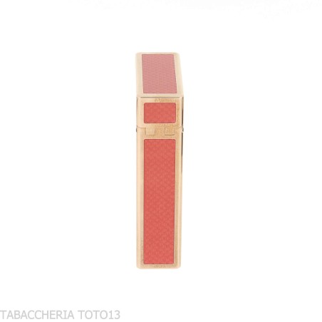 Encendedor St. Dupont Línea 1, Laca Rosa Contemporánea, Baño de Oro - Alumbradores