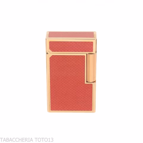Briquet St. Dupont Ligne 1, laque rose contemporaine, plaqué or - Briquets - Laiton