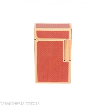 Encendedor St. Dupont Línea 1, Laca Rosa Contemporánea, Baño de Oro - Alumbradores