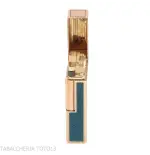 Encendedor St. Dupont Línea 1, Laca Azul Contemporánea, Baño de Oro - Alumbradores