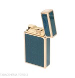 St. Dupont Line 1 Lighter, Contemporary Blue Lacquer, Gold-Plated - Lighters - Brass