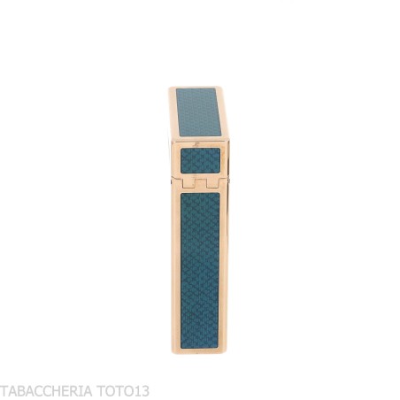 Encendedor St. Dupont Línea 1, Laca Azul Contemporánea, Baño de Oro - Alumbradores