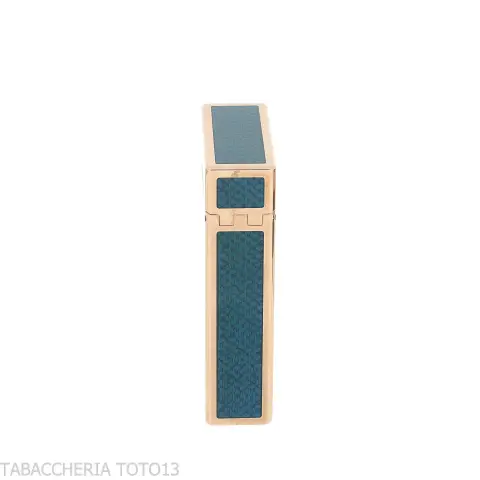 Encendedor St. Dupont Línea 1, Laca Azul Contemporánea, Baño de Oro - Alumbradores