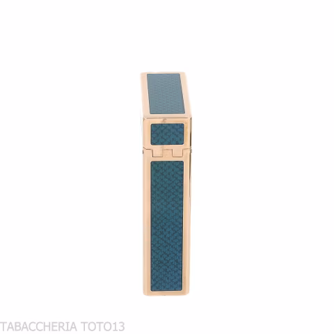 St. Dupont Line 1 Lighter, Contemporary Blue Lacquer, Gold-Plated - Lighters - Brass