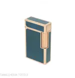 Encendedor St. Dupont Línea 1, Laca Azul Contemporánea, Baño de Oro - Alumbradores