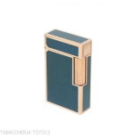 St. Dupont Line 1 Lighter, Contemporary Blue Lacquer, Gold-Plated - Lighters - Brass