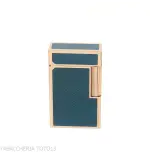 Encendedor St. Dupont Línea 1, Laca Azul Contemporánea, Baño de Oro - Alumbradores