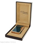 Accendino St Dupont Linea 1 lacca contemporanea blu placcato oro - Accendini