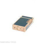 Briquet St. Dupont Ligne 1, laque bleue contemporaine, plaqué or - Briquets - Laiton