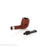 Peterson Junior Lovat Terracotta silver mounted Fishtail - Pipe Pour le Tabac - Racine naturelle