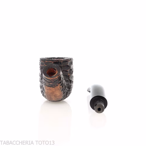 Peterson Aran 01 Bent Pot Rusticated Fishtail - Pipe Pour le Tabac - Racine naturelle