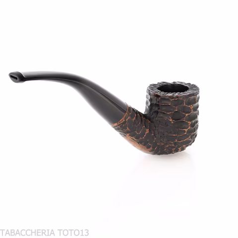 Peterson Aran 01 Bent Pot Rusticated Fishtail - Pipe Pour le Tabac - Racine naturelle