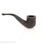 Peterson Aran 01 Bent Pot Rusticated Fishtail - Pipe Pour le Tabac - Racine naturelle