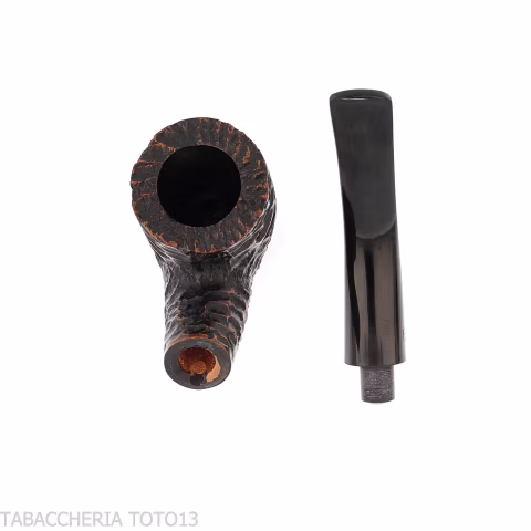 Peterson Aran 01 Bent Pot Rusticated Fishtail - Pipe Pour le Tabac - Racine naturelle