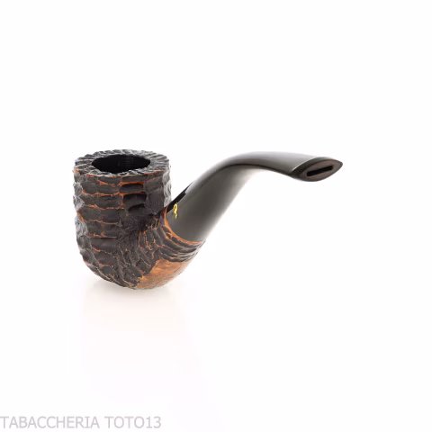 Peterson Aran 01 Bent Pot Rusticated Fishtail - Pipe Pour le Tabac - Racine naturelle