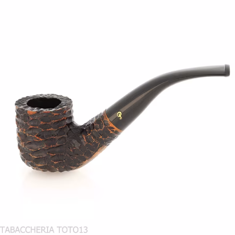 Peterson Aran 01 Bent Pot Rusticated Fishtail - Pipe Pour le Tabac - Racine naturelle