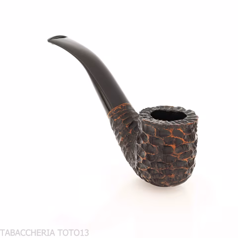 Peterson Aran 01 Bent Pot Rusticated Fishtail - Pipe Pour le Tabac - Racine naturelle
