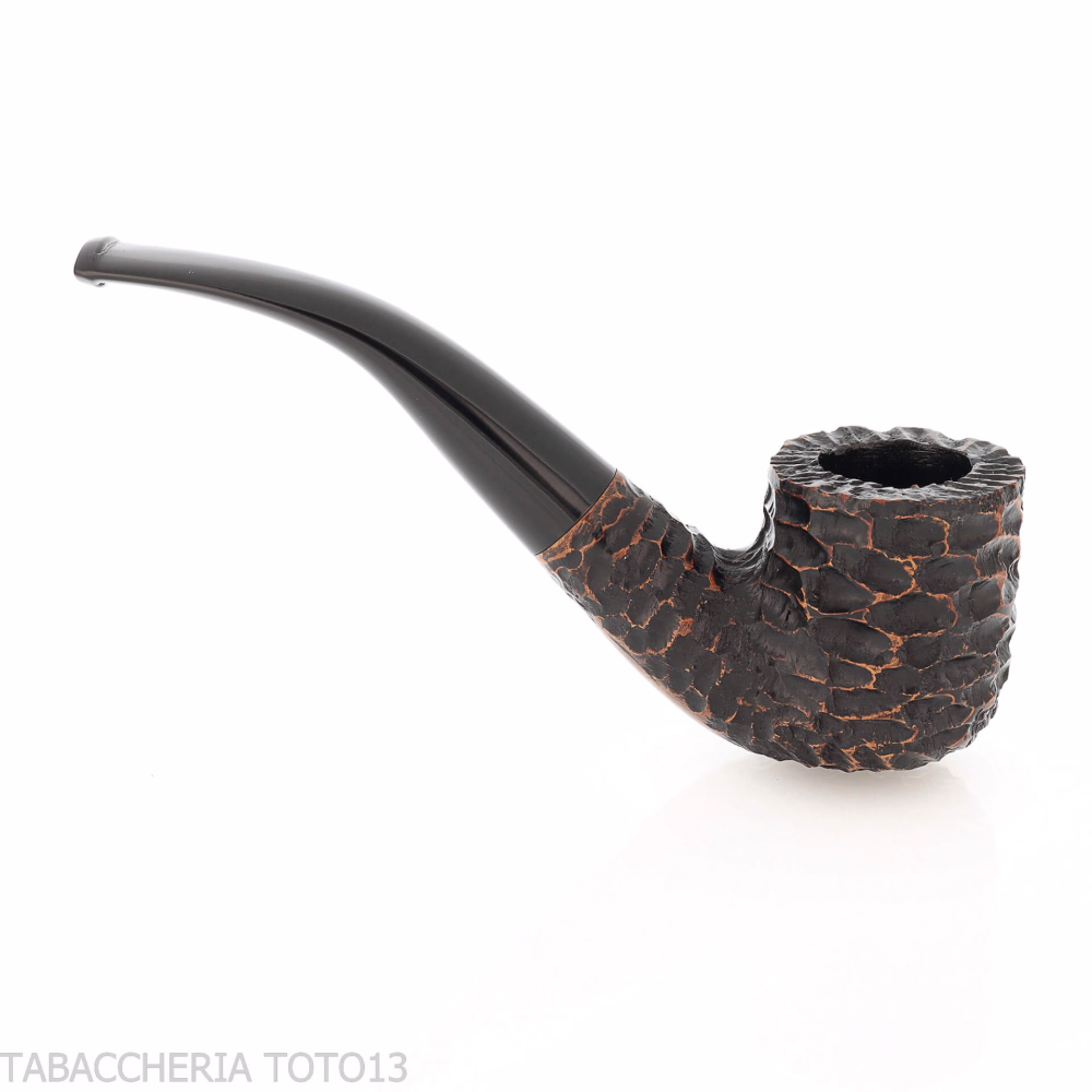 Peterson Aran 01 Bent Pot Rusticated Fishtail - Pipe Pour le Tabac - Racine naturelle