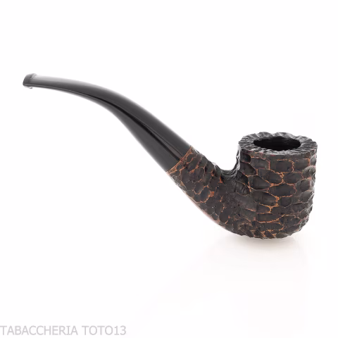Peterson Aran 01 Bent Pot Rusticated Fishtail - Pipe Pour le Tabac - Racine naturelle