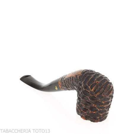 Peterson Aran 01 Bent Pot Rusticated Fishtail - Pipe Pour le Tabac - Racine naturelle
