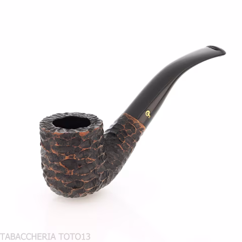 Peterson Aran 01 Bent Pot Rusticated Fishtail - Pipe Pour le Tabac - Racine naturelle