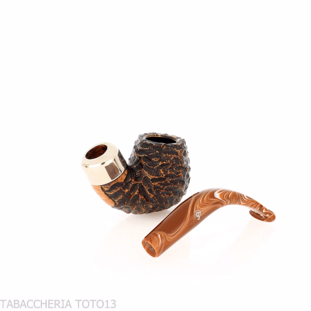 Peterson Derry Rusticated 230 Fishtail shape Bent Billiard-Peterson