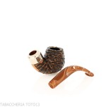 Peterson Derry Rusticated 230 Fishtail shape Bent Billiard-Peterson