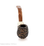 Peterson Derry Rusticated 230 Fishtail shape Bent Billiard-Peterson