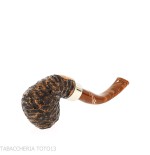 Peterson Derry Rusticated 230 Fishtail shape Bent Billiard - Tobacco Pipes - Natural root